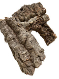 3 pieces natural cork bark displayed